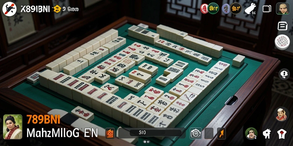 Tampilan gameplay seru di 789BNI dengan ubin Mahjong.