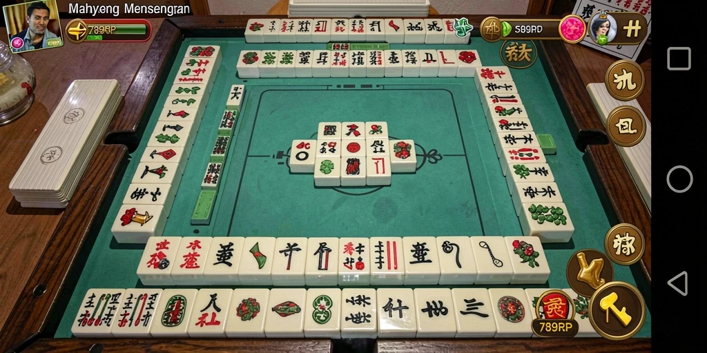 Screenshot gameplay 789RP menampilkan suasana permainan Mahjong yang menarik.