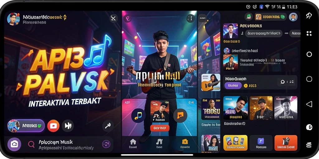 Screenshot gameplay API33 menampilkan antarmuka musik interaktif yang menarik.