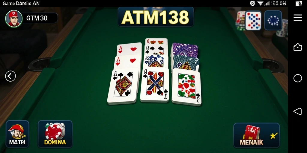 Screenshot gameplay Domino ATM138 yang menarik dan interaktif.