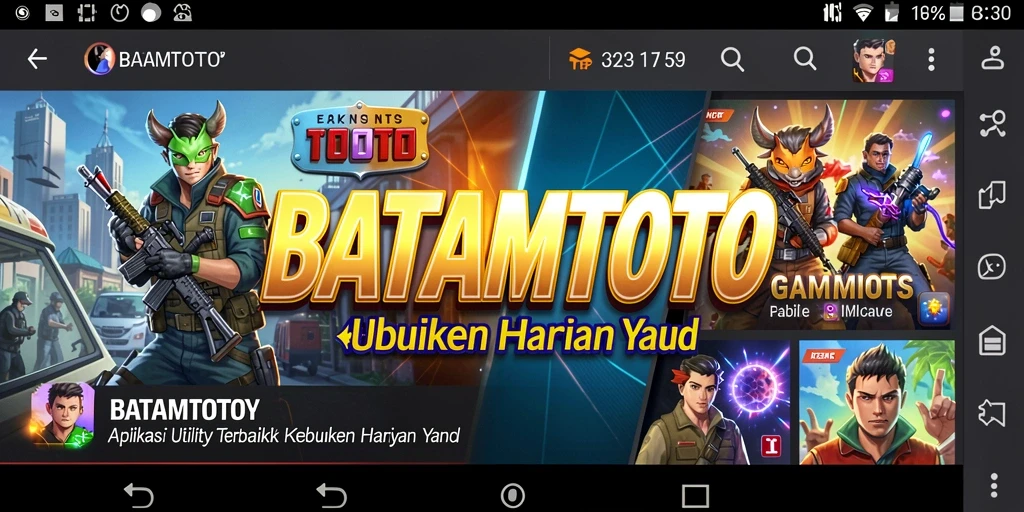 Tampilan antarmuka utama BATAMTOTO dengan fitur utility yang lengkap.