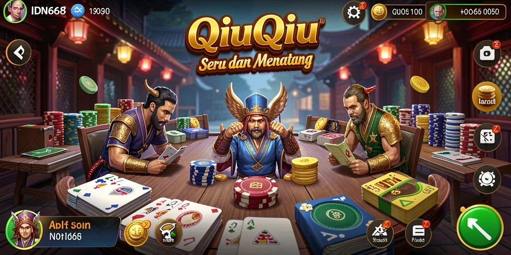 Tampilan gameplay QiuQiu yang seru dan menegangkan.