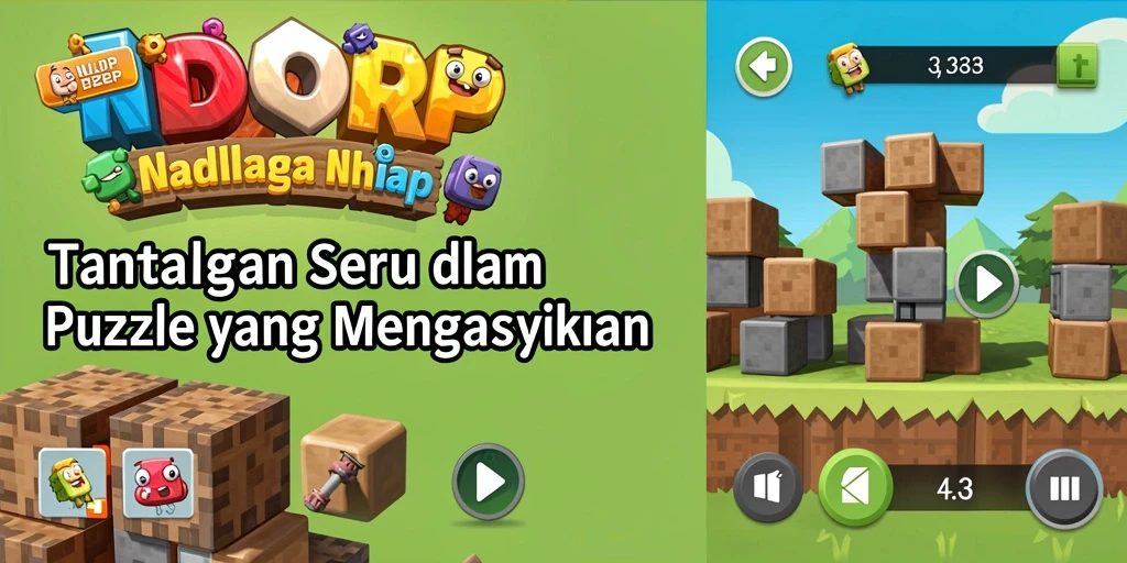 Tampilan screenshot INDORP yang menampilkan serunya tantangan Puzzle.
