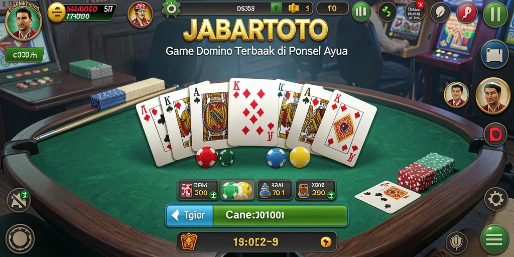 Tangkapan layar utama JABARTOTO menampilkan aksi seru gameplay Domino.