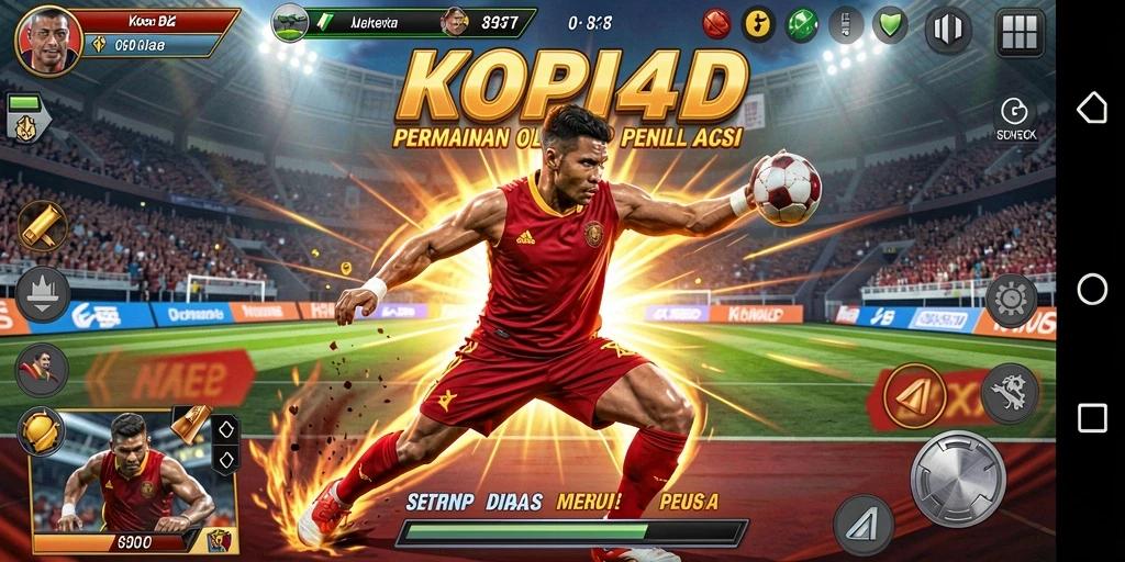 Tampilan gameplay seru di KOPI4D dengan aksi olahraga yang mendebarkan.