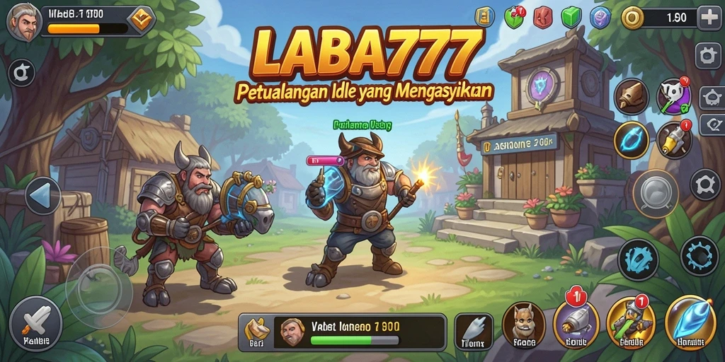 Tangkapan layar gameplay dari LABA777 yang menampilkan fitur Idle.