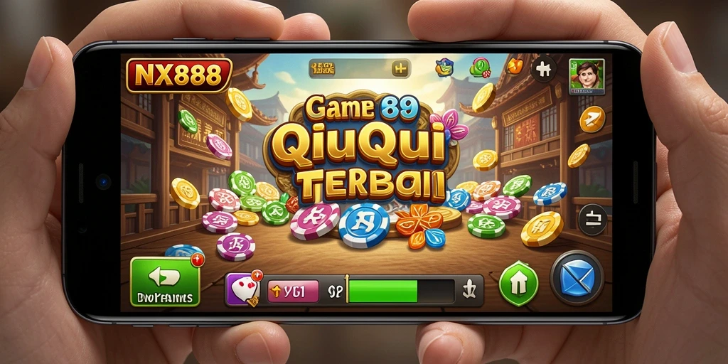 Screenshot gameplay NX888 yang menampilkan momen seru QiuQiu.