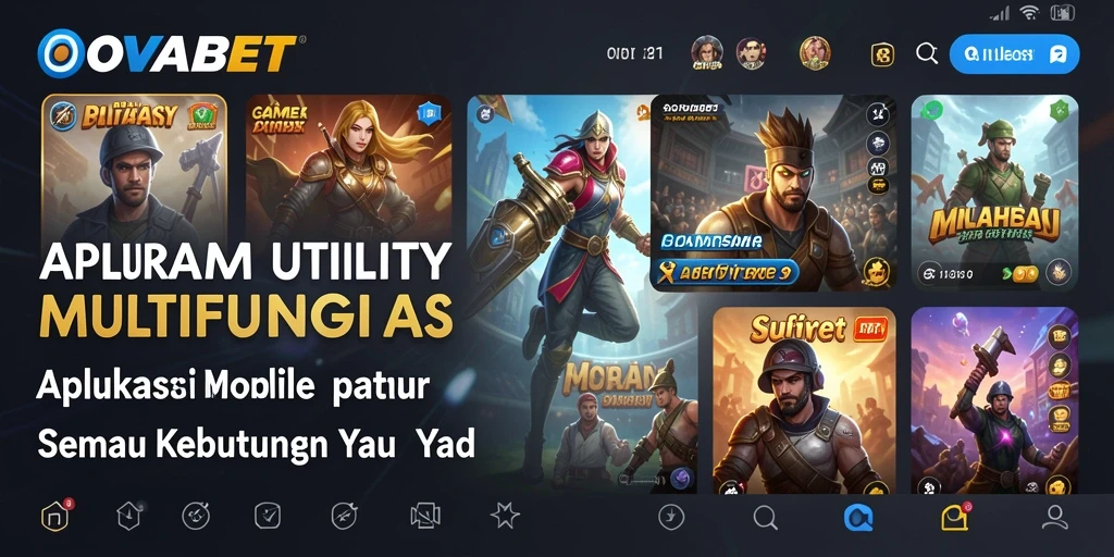 Tampilan antarmuka OVABET yang sederhana dan informatif.