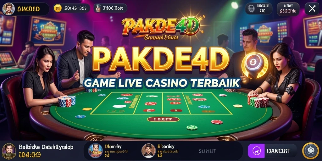 Screenshot gameplay PAKDE4D menampilkan dealer langsung yang sedang berinteraksi dengan pemain.