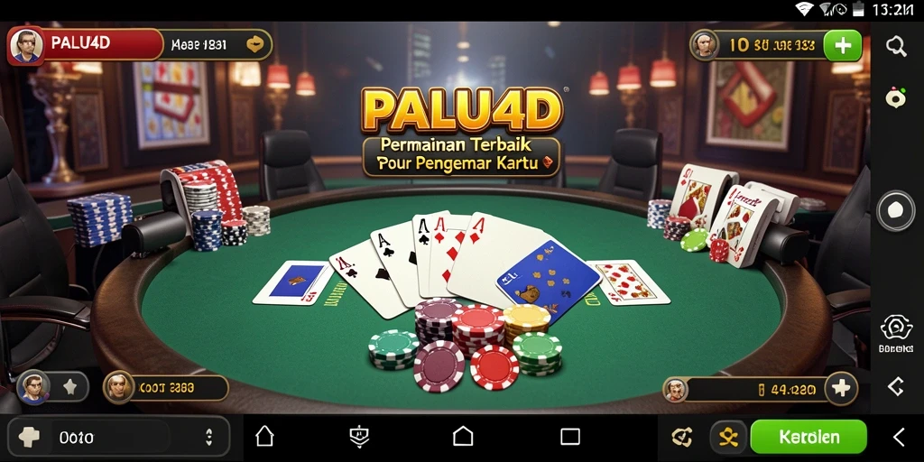 Tampilan gameplay menarik dari PALU4D dengan suasana Poker yang kompetitif.