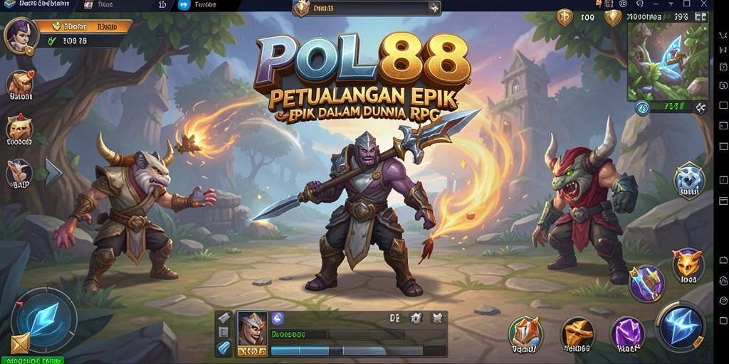 Tangkapan layar gameplay POL88 menampilkan pertarungan seru di dunia RPG.