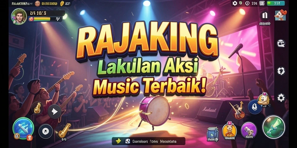 Tampilan gameplay seru RAJAKING saat pemain memilih lagu.
