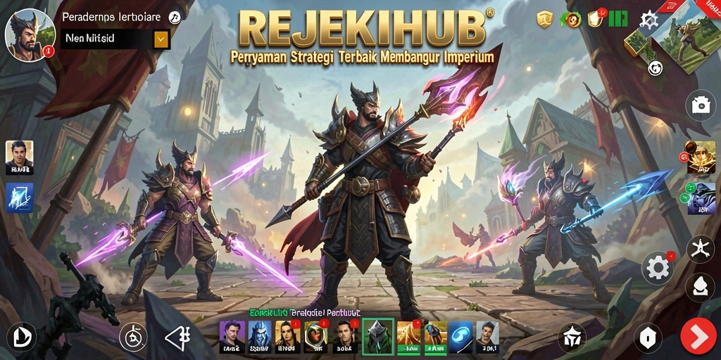 Screenshot utama gameplay REJEKIHUB yang menampilkan strategi mendalam.