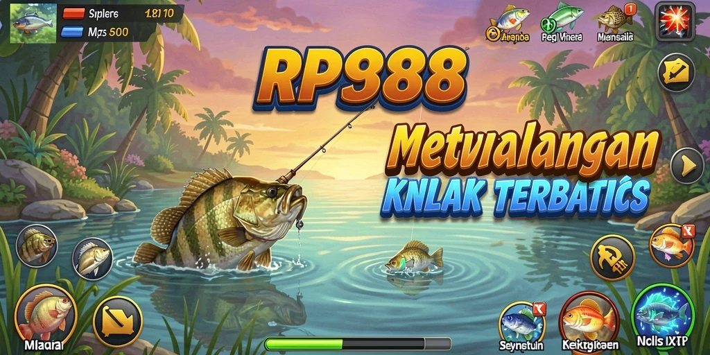 Gameplay seru dalam RP888 menampilkan aksi memancing realistis.