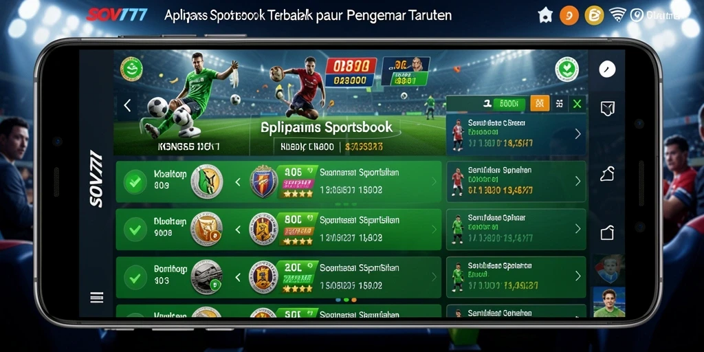 Screenshot SOV777 menunjukkan gameplay taruhan olahraga yang menarik.