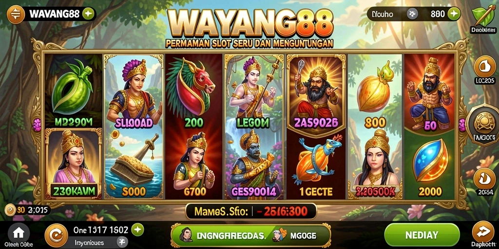 Tampilan gameplay menarik dari permainan slot WAYANG88.